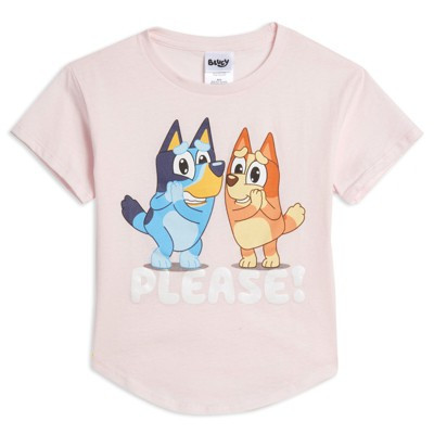 Bluey Little Girls T-Shirt Light Pink 4 | Target