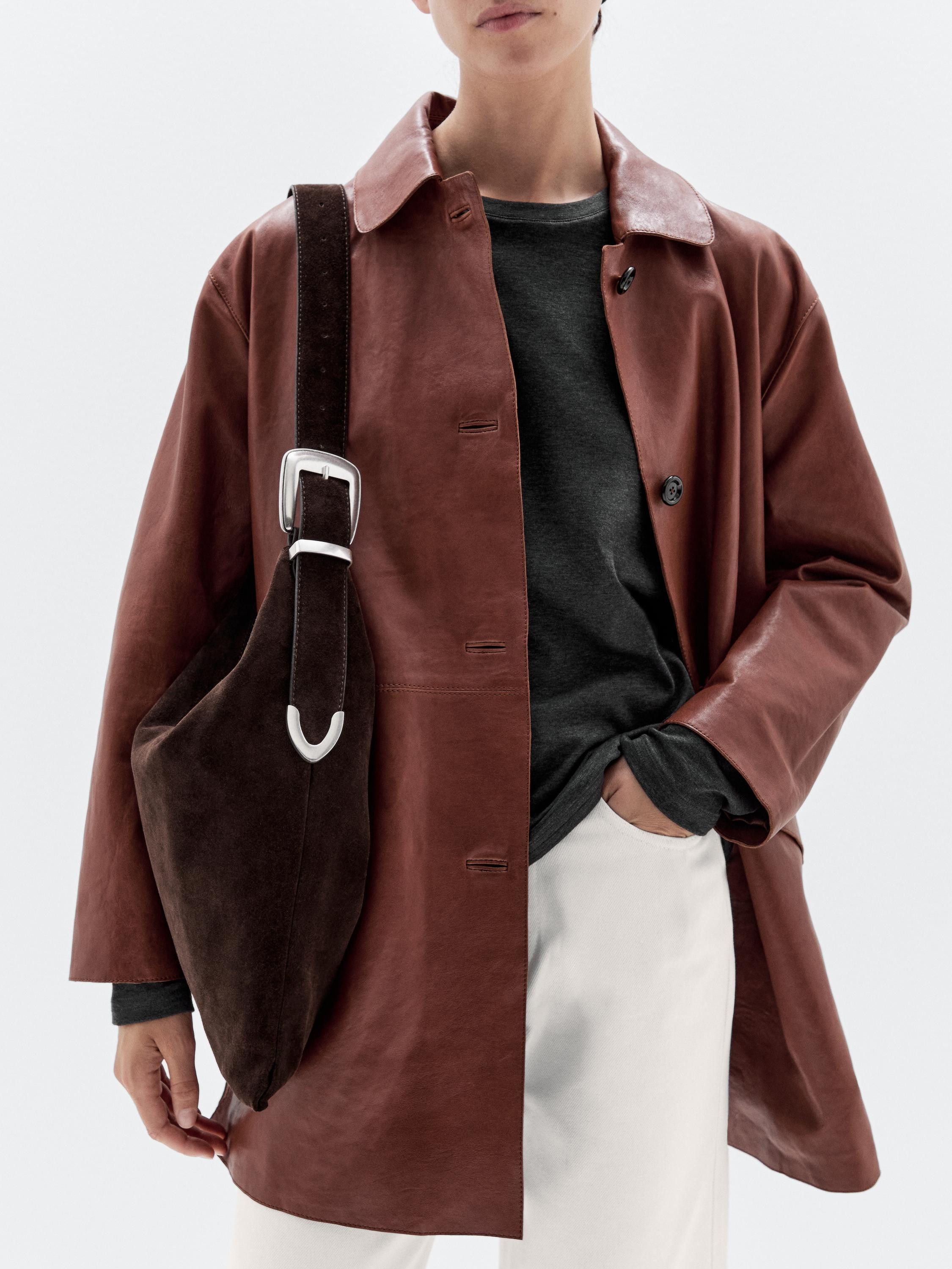 Maxi-Tasche aus Rauleder | Massimo Dutti DE