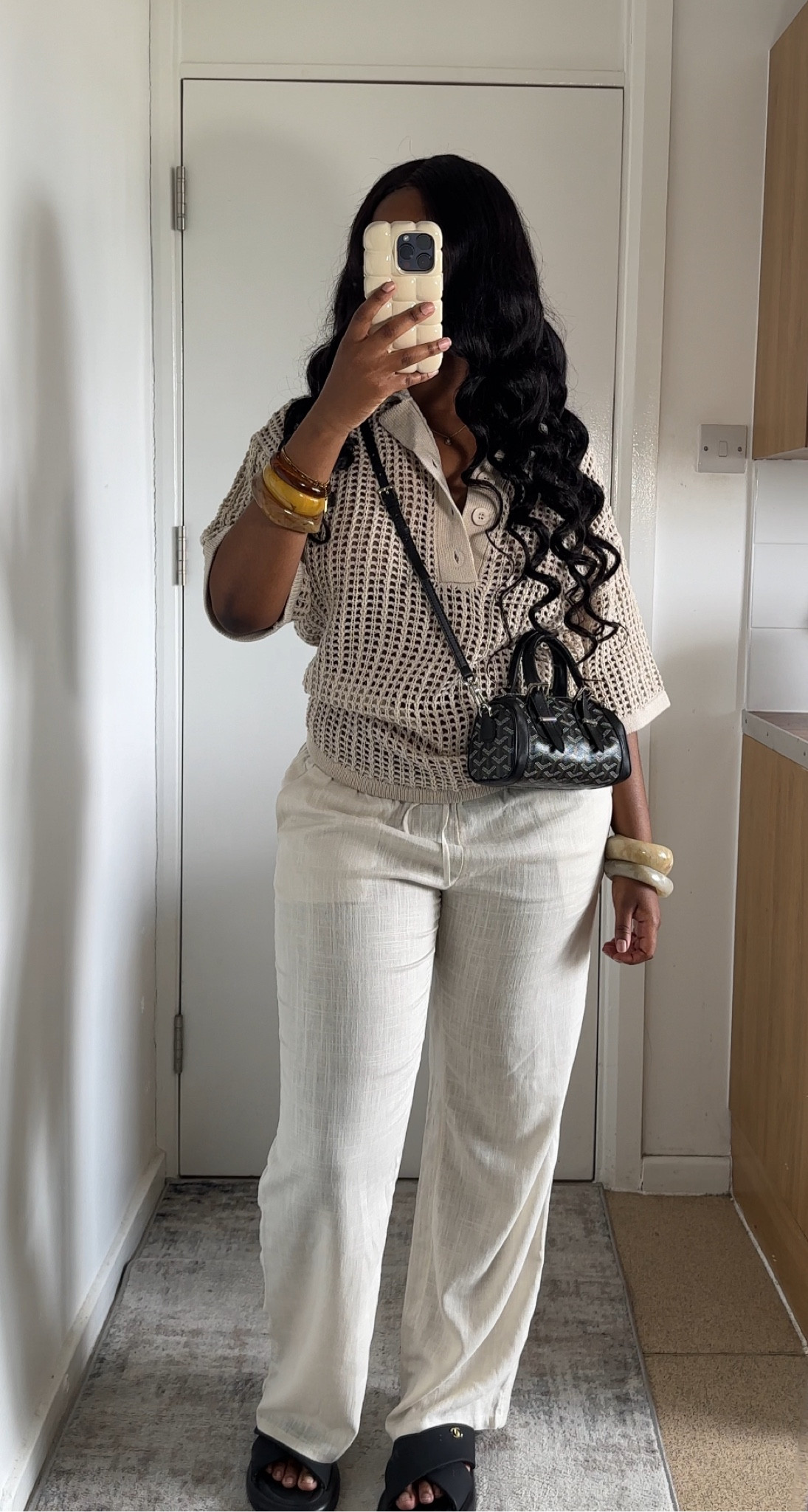 shirt: size xs
pants: size medium 