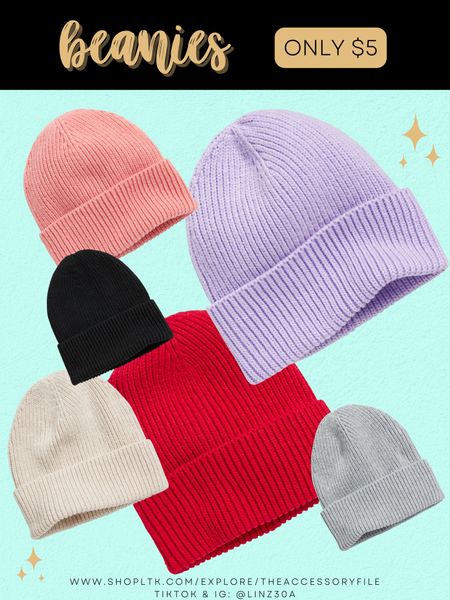 Adult beanies on sale for $5. Great stocking stuffers! 

Christmas gifts for her, Christmas gifts for him, stocking stuffers, winter fashion, winter outfits, winter look, winter weather accessories #blushpink #winterlooks #winteroutfits #winterstyle #winterfashion #wintertrends #shacket #jacket #sale #under50 #under100 #under40 #workwear #ootd #bohochic #bohodecor #bohofashion #bohemian #contemporarystyle #modern #bohohome #modernhome #homedecor #amazonfinds #nordstrom #bestofbeauty #beautymusthaves #beautyfavorites #goldjewelry #stackingrings #toryburch #comfystyle #easyfashion #vacationstyle #goldrings #goldnecklaces #fallinspo #lipliner #lipplumper #lipstick #lipgloss #makeup #blazers #primeday #StyleYouCanTrust #giftguide #LTKRefresh #LTKSale #springoutfits #fallfavorites #LTKbacktoschool #fallfashion #vacationdresses #resortfashion #summerfashion #summerstyle #rustichomedecor #liketkit #highheels #Itkhome #Itkgifts #Itkgiftguides #springtops #summertops #Itksalealert #LTKRefresh #fedorahats #bodycondresses #sweaterdresses #bodysuits #miniskirts #midiskirts #longskirts #minidresses #mididresses #shortskirts #shortdresses #maxiskirts #maxidresses #watches #backpacks #camis #croppedcamis #croppedtops #highwaistedshorts #goldjewelry #stackingrings #toryburch #comfystyle #easyfashion #vacationstyle #goldrings #goldnecklaces #fallinspo #lipliner #lipplumper #lipstick #lipgloss #makeup #blazers #highwaistedskirts #momjeans #momshorts #capris #overalls #overallshorts #distressesshorts #distressedjeans #whiteshorts #contemporary #leggings #blackleggings #bralettes #lacebralettes #clutches #crossbodybags #competition #beachbag #halloweendecor #totebag #luggage #carryon #blazers #airpodcase #iphonecase #hairaccessories #fragrance #candles #perfume #jewelry #earrings #studearrings #hoopearrings #simplestyle #aestheticstyle #designerdupes #luxurystyle #bohofall #strawbags #strawhats #kitchenfinds #amazonfavorites #bohodecor #aesthetics 

#LTKSeasonal #LTKsalealert #LTKGiftGuide