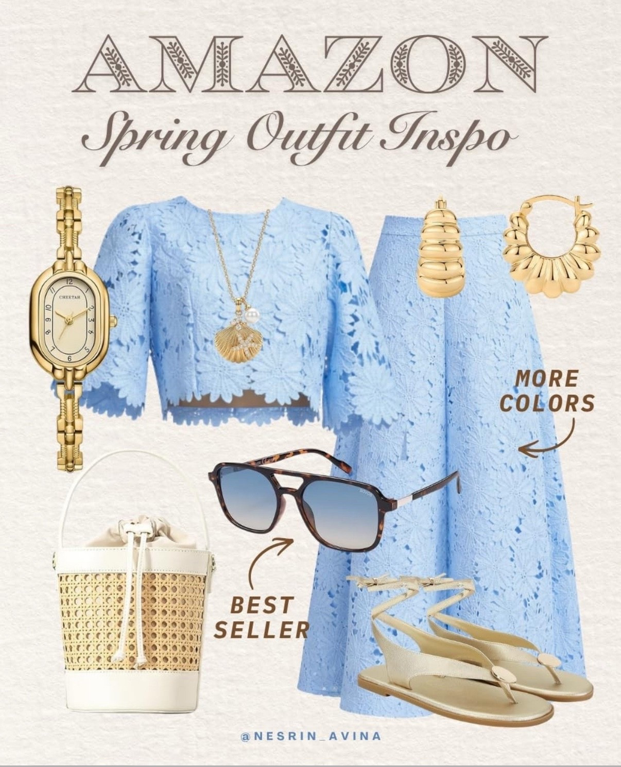 spring outfit inspo 











#goldwatch #sunglasses #bucketbag #amazonfashion #babyblueoutfit
#springoutfit #skirtmatchingset #babyblue #babyshower #boymom #easterdress #eastermaxiskirt
