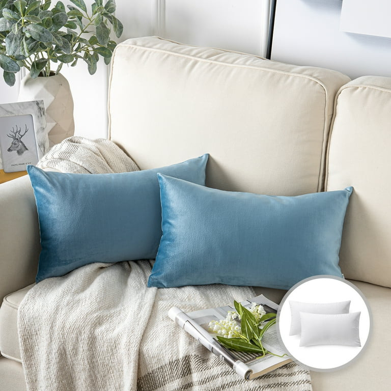 Phantoscope Soft Silky Velvet Series Square Decorative Throw Pillow Cusion for Couch, 12" x 20", ... | Walmart (US)