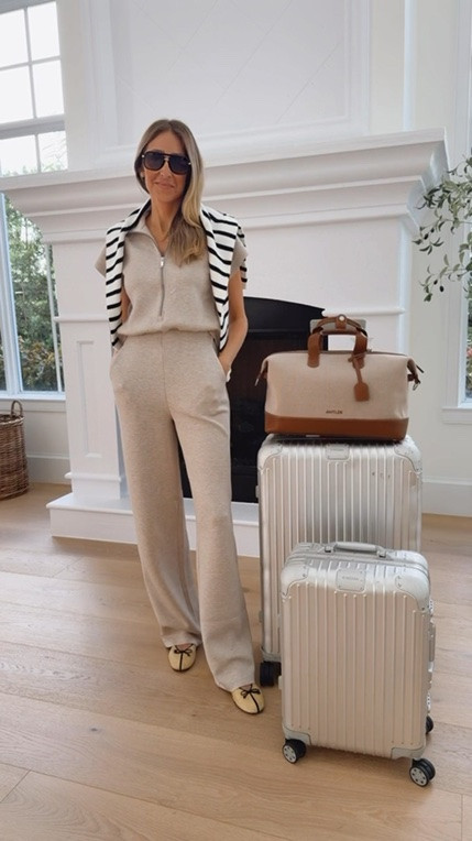 Use code: ALINEXSPANX for 15% off and free shipping on your first purchase Elevated travel outfit. This jumpsuit is perfection!! Love the details and how soft it is! The cut out on the back makes it perfect to use the bathroom. I am 5’9” wearing the long version. I think for my hight would be better the regular length pants. It’s a bit too long .
Airport outfit 
Travel outfit

#LTKootd #LTKTravel #LTKOver40