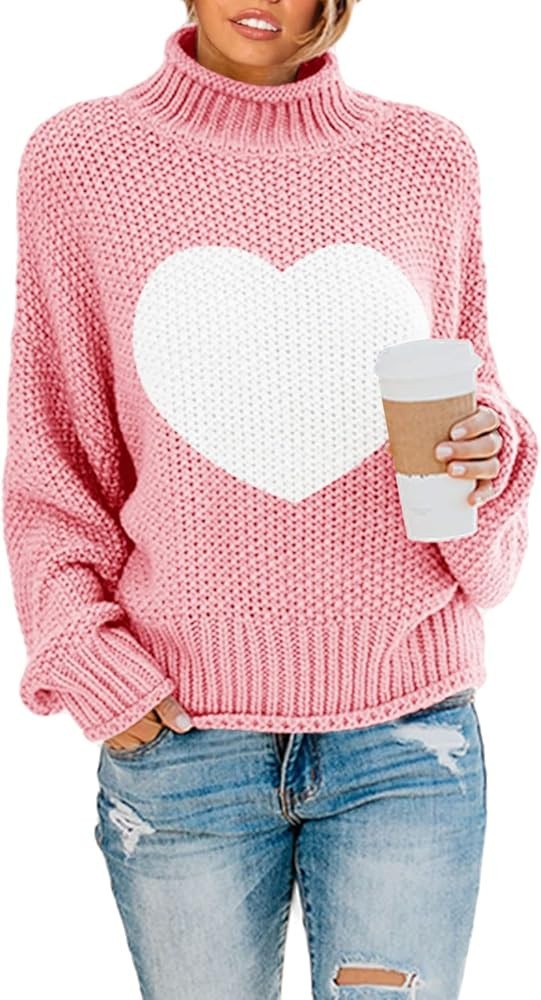 Saodimallsu Womens Turtleneck Oversized Sweaters Batwing Long Sleeve Pullover Loose Chunky Knit J... | Amazon (US)