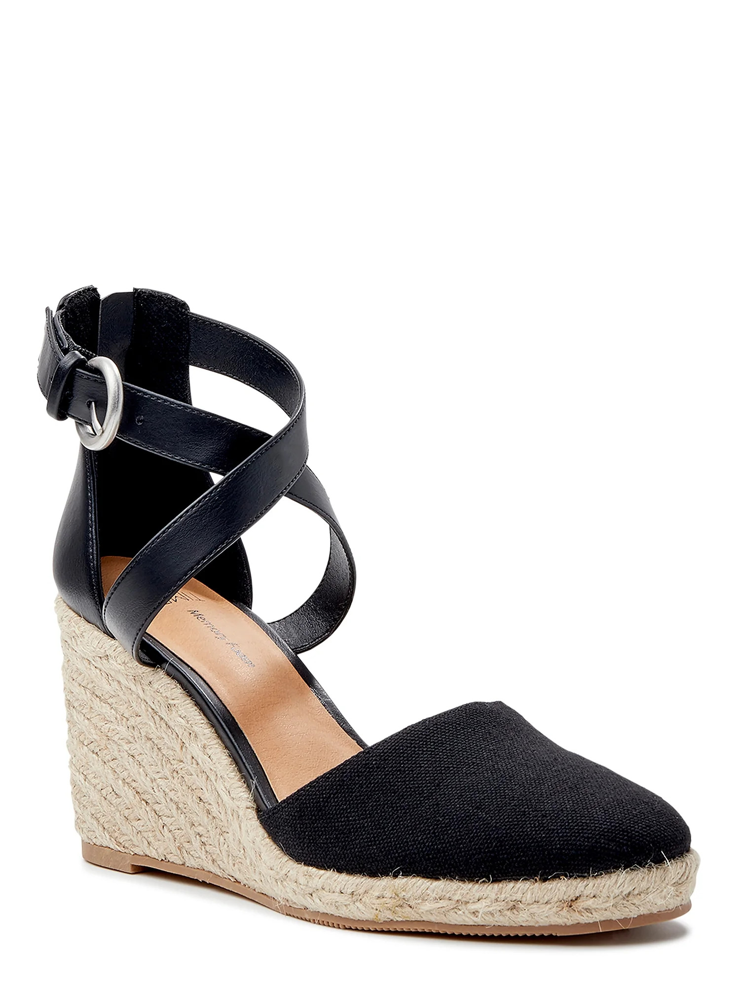 Time and Tru Women's Espadrille Platform Footbed Sandals | Walmart (US)