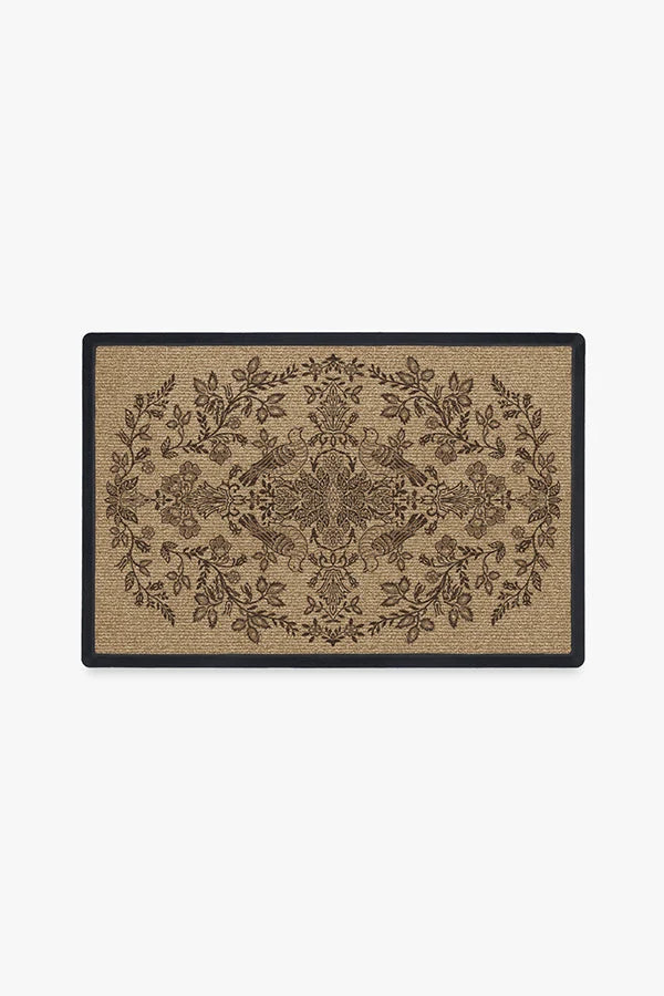Pure Dove & Rose Dark Wood Doormat | Ruggable