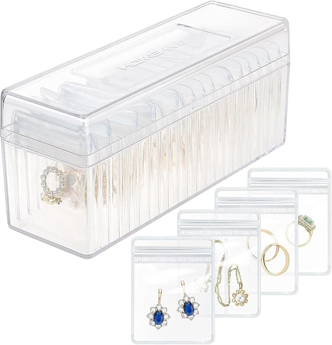 Organizador de joyas de acrílico, organizador de joyas transparente y almacenamiento con 20 bols... | Amazon (US)