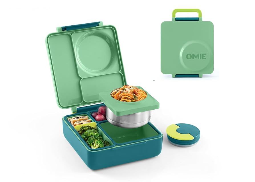 Omie OmieBox Bento Box for Kids - Insulated Lunch Box with Leak Proof Thermos Food Jar - 3 Compar... | Amazon (US)