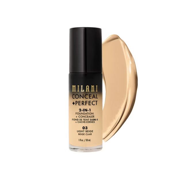 Milani Conceal + Perfect 2-in-1 Foundation + Concealer Cruelty-Free Liquid Foundation - 1 fl oz | Target