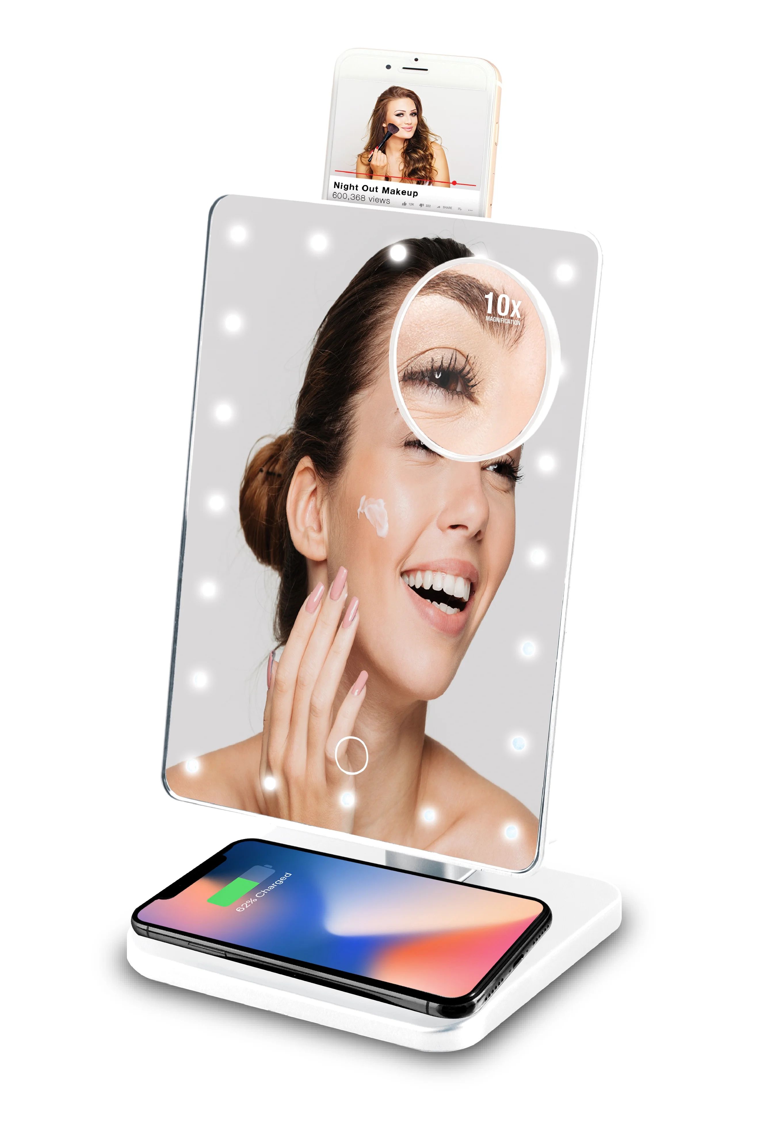 HollywoodTech Mirror with bluetooth speakers and Qi wireless charging | Walmart (US)