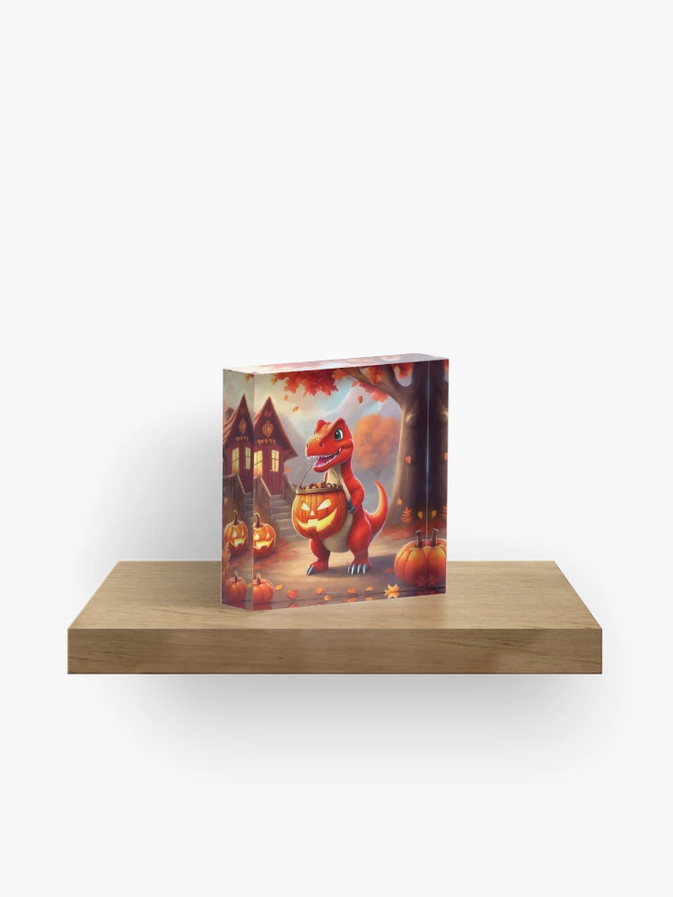 Halloween Dinosaur Acrylic Block | Redbubble (US)