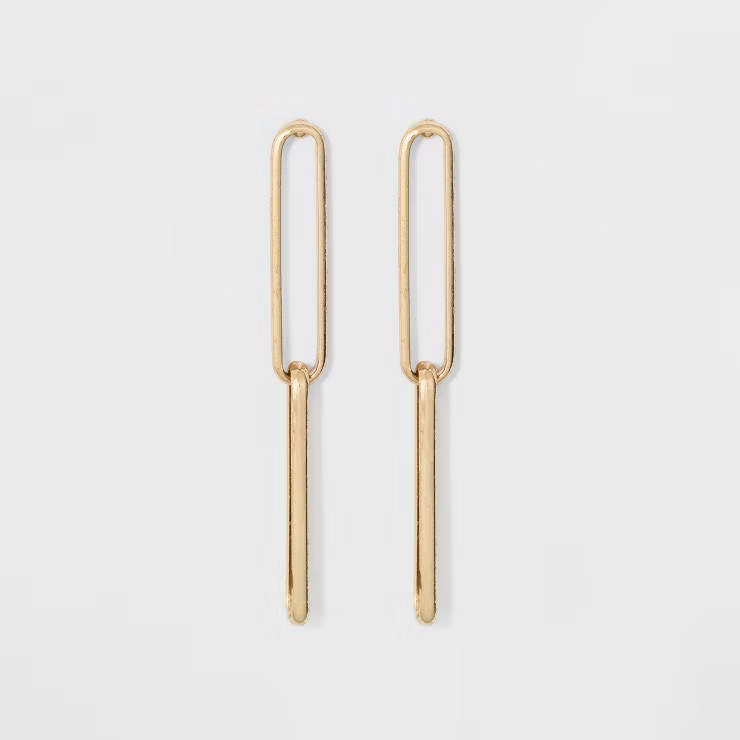 Link Earrings - A New Day™ Gold | Target
