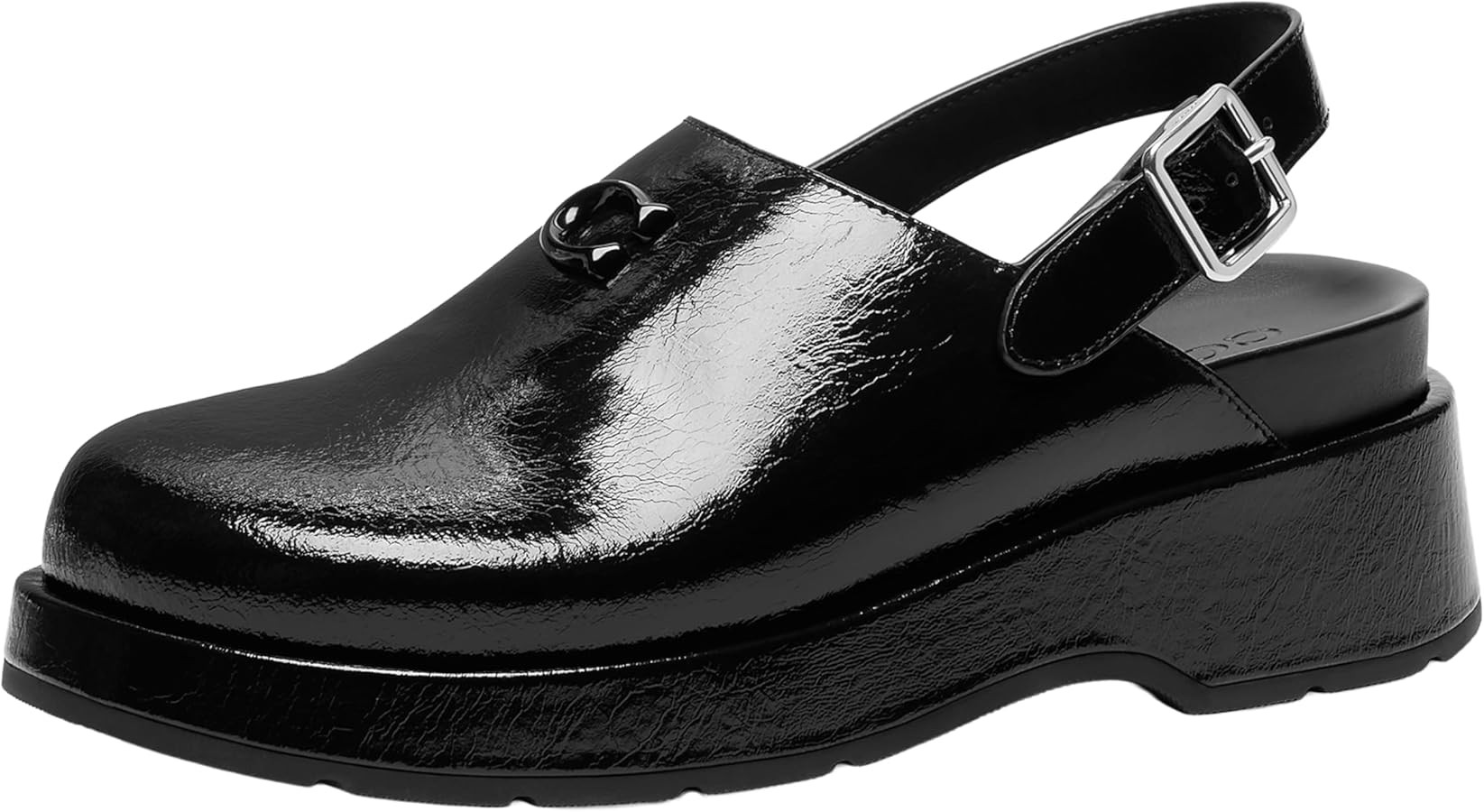 Coach Womens Sculpted C Platform Clog in Glazed Leather | Amazon (US)
