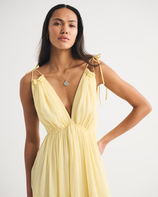 A&F Convertible Flowy Maxi Dress | Abercrombie & Fitch (US)