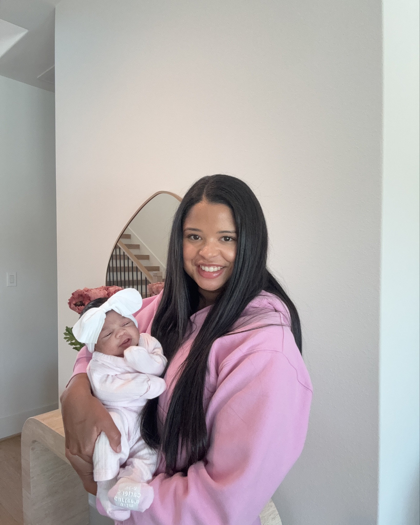 Pretty in pink 🎀  wearing size M in jacket and size M tall in sweats. The pink I have on sold out but I linked another pink 🩷#ootd #sweatsuit #sweatshirt #hoodie #aritzia #babyclothes #newborn #sahm #momlife 

#LTKootd #LTKmomlife #LTKBaby