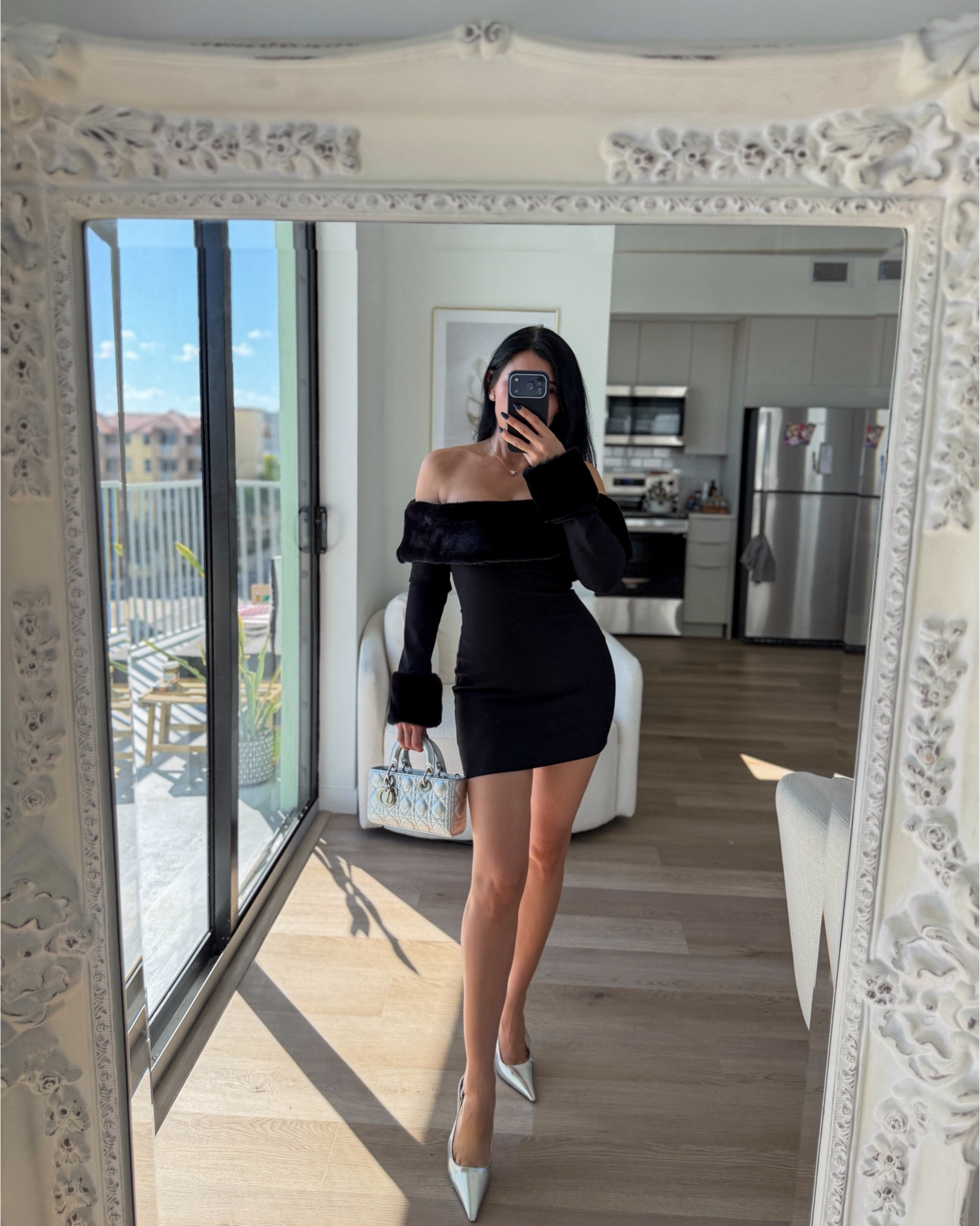 Black fur trim holiday mini dress LBD

#LTKootd #LTKFindsUnder100 #LTKHoliday