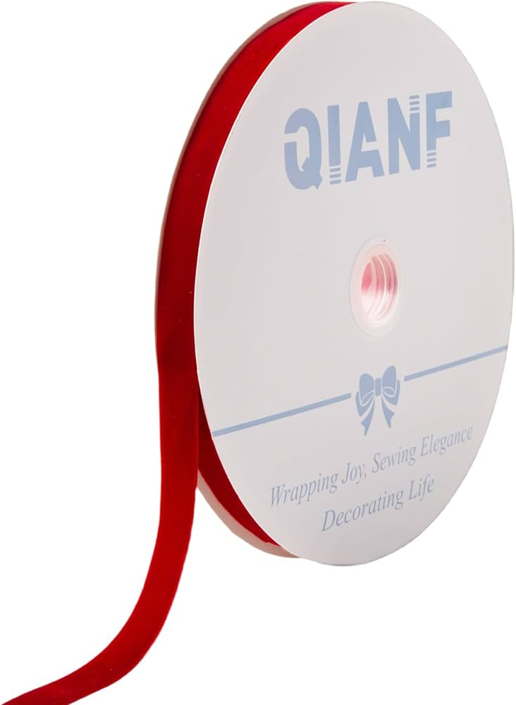 Vintage Red Velvet Ribbon, 5/8 Inch X 25Yd | Amazon (US)