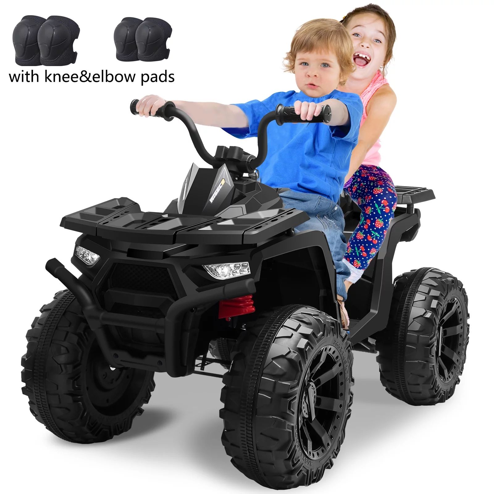 Joyracer 24V Kids Ride on ATV with 2 Seater, 2* 200W Motor 9AH Battery Powered Electric Car w/ LE... | Walmart (US)