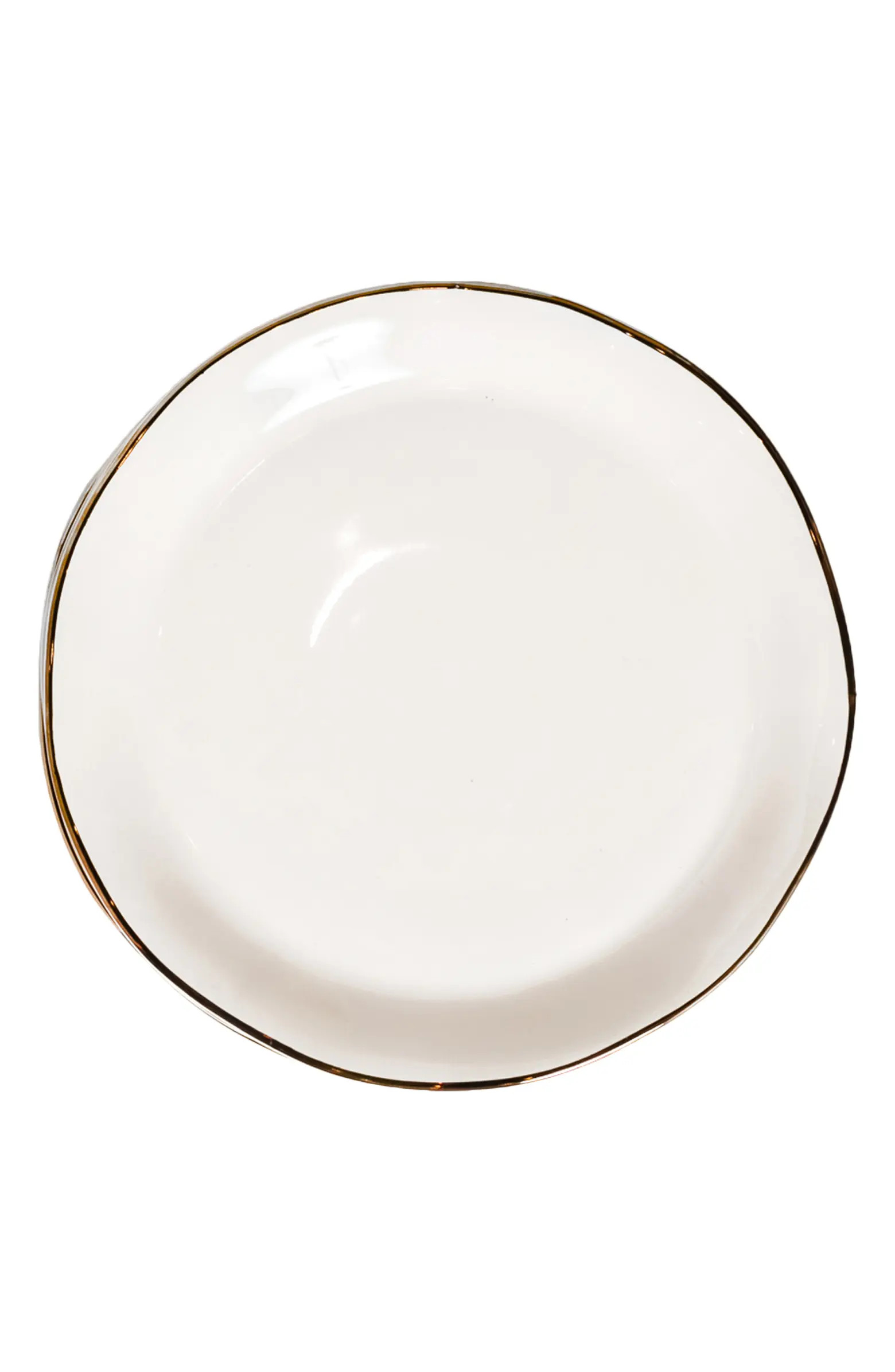 Rachel Parcell Set of 4 Gold Rim Dinner Plates | Nordstrom | Nordstrom