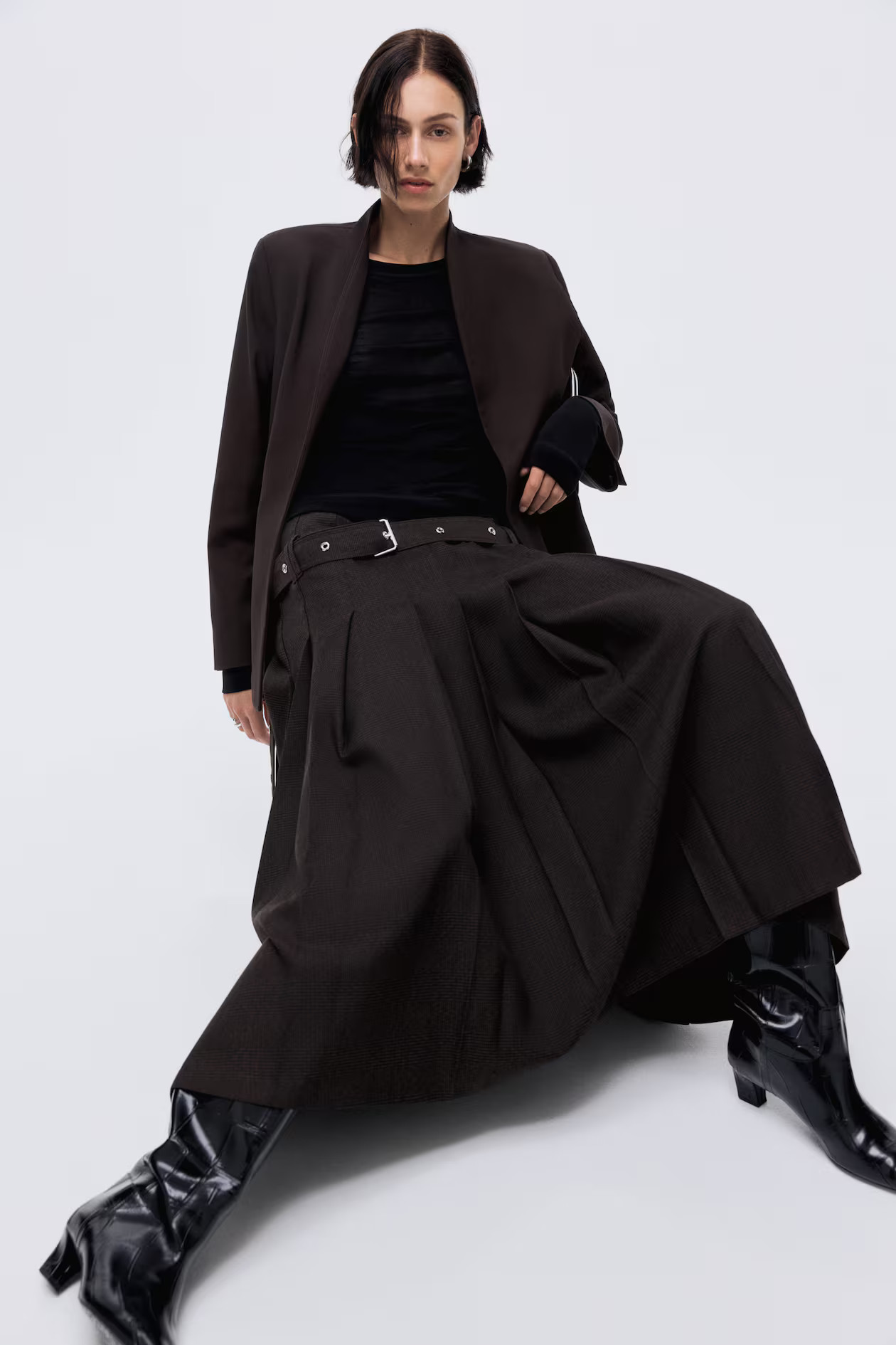 Belted Jacket - Dark brown - Ladies | H&M US | H&M (US + CA)