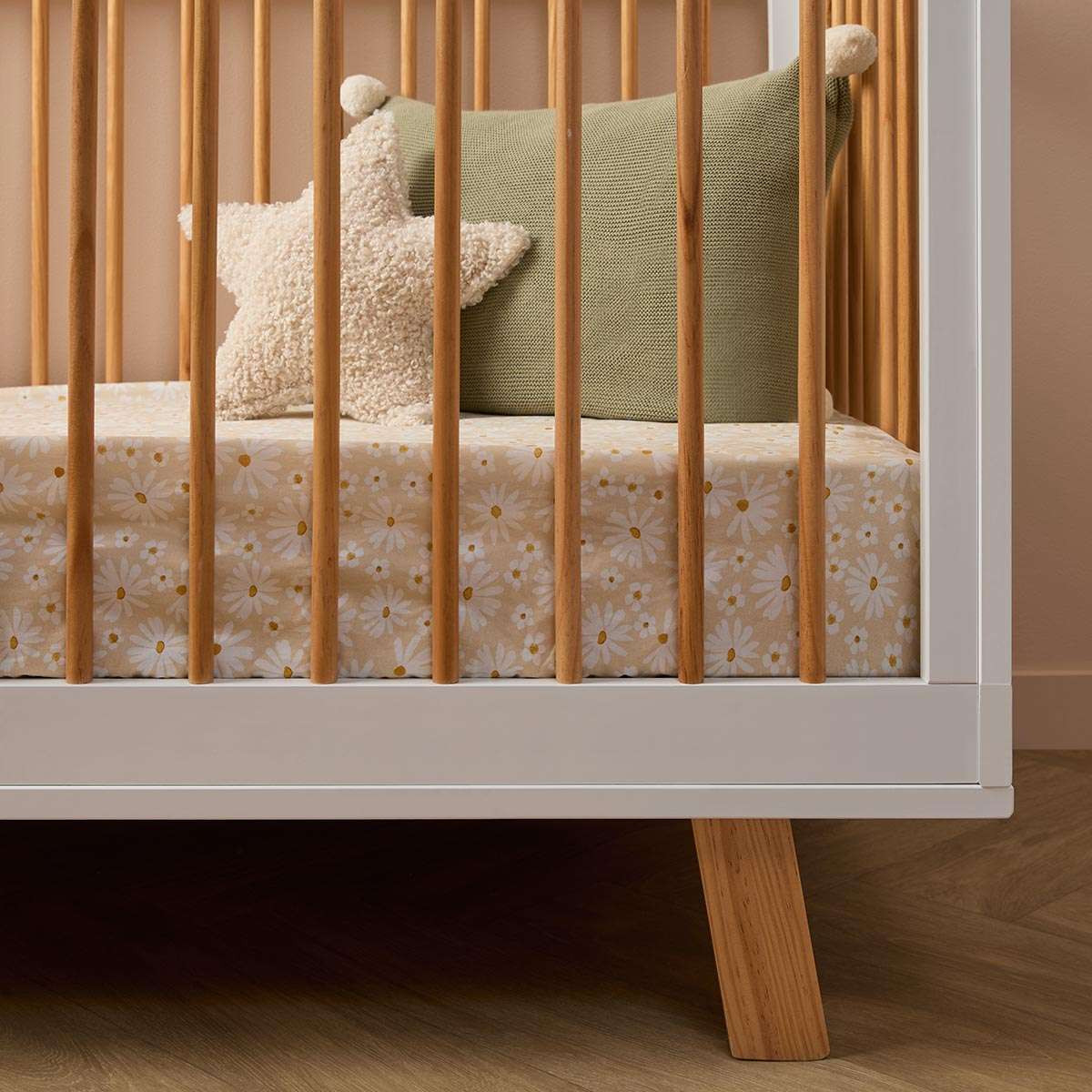 Aspen Classic Cot - White/Natural | Mocka Furniture AU