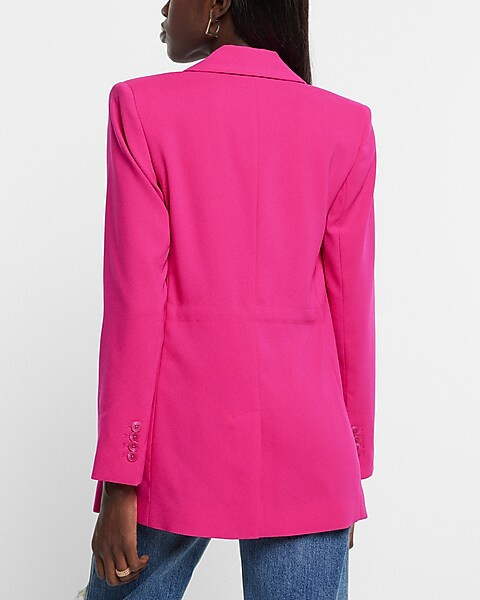 One Button Cinched Boyfriend Blazer | Express
