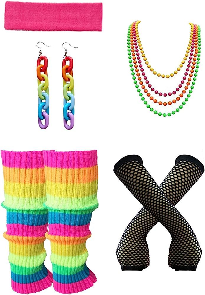 Women's Cable Knit Leg Warmers 80s Knitted Crochet Adult Long Socks | Amazon (US)