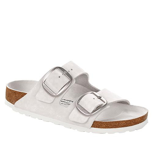 Birkenstock Arizona Big Buckle Leather Sandal - White - 10/10.5 | HSN