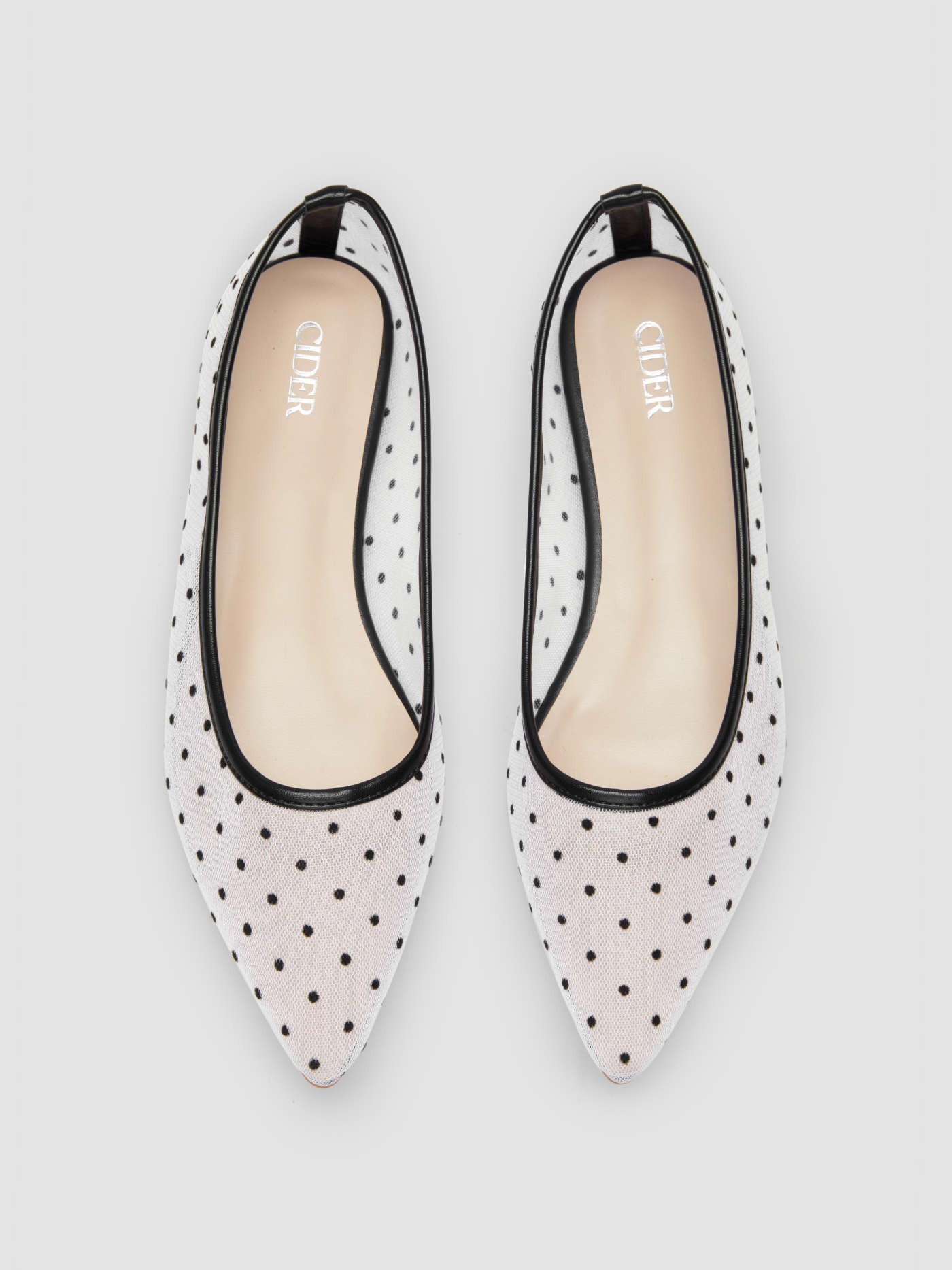 POLKA DOTS MESH FLATS | Cider