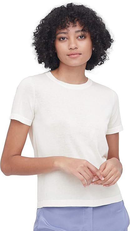 LilySilk Pure Silk Knitted T-Shirt for Women and Ladies Cool for Summer Basic Top Soft | Amazon (US)