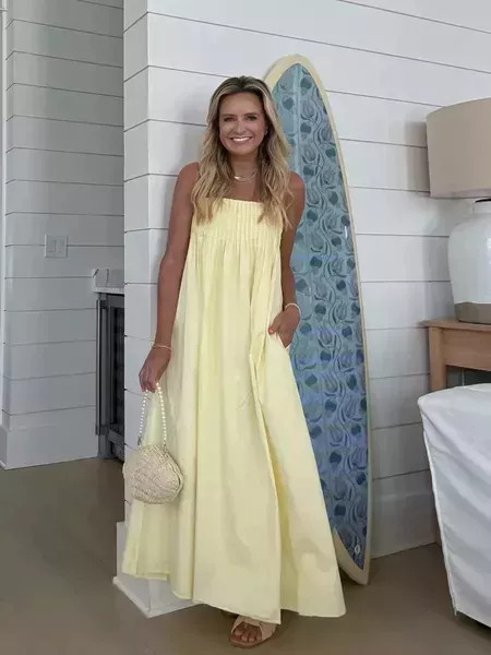 Stop right now. This butter yellow dress is perfection! Wearing a size small. Fancy15 for 15% off 

 #LTKSeasonal #LTKFindsUnder100 #LTKStyleTip