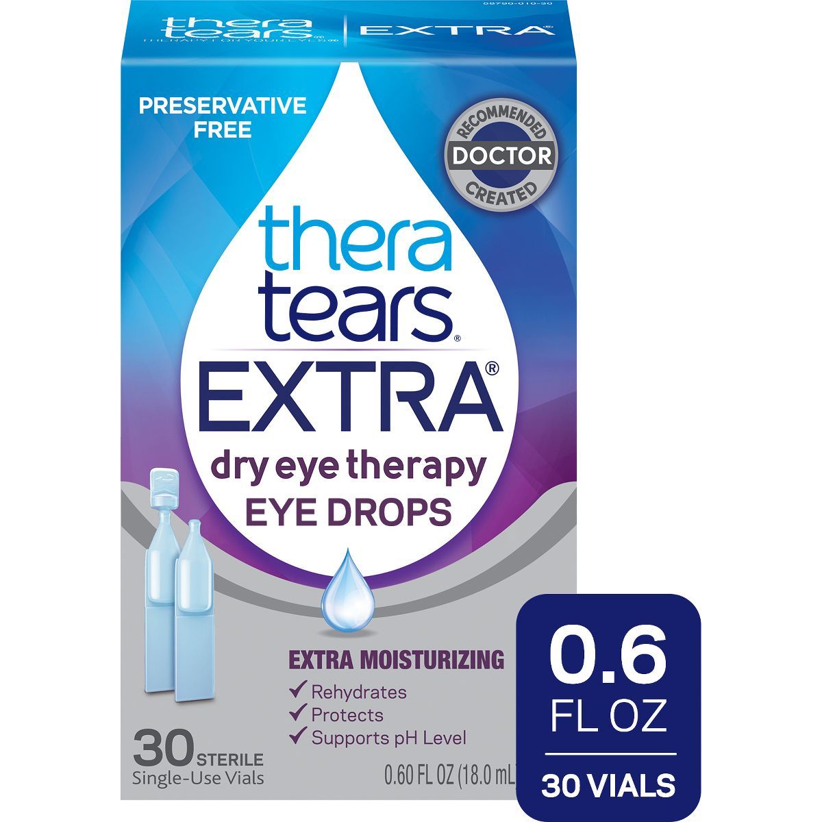 TheraTears Extra Dry Eye Therapy Preservative Free Lubricant Eye Drops - 30ct | Target