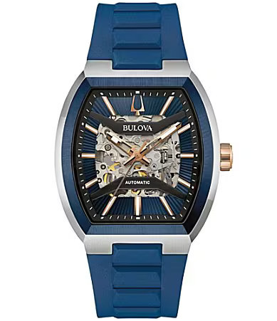 Bulova Men's Maquina Automatic Blue Strap Watch - Blue | Dillard's
