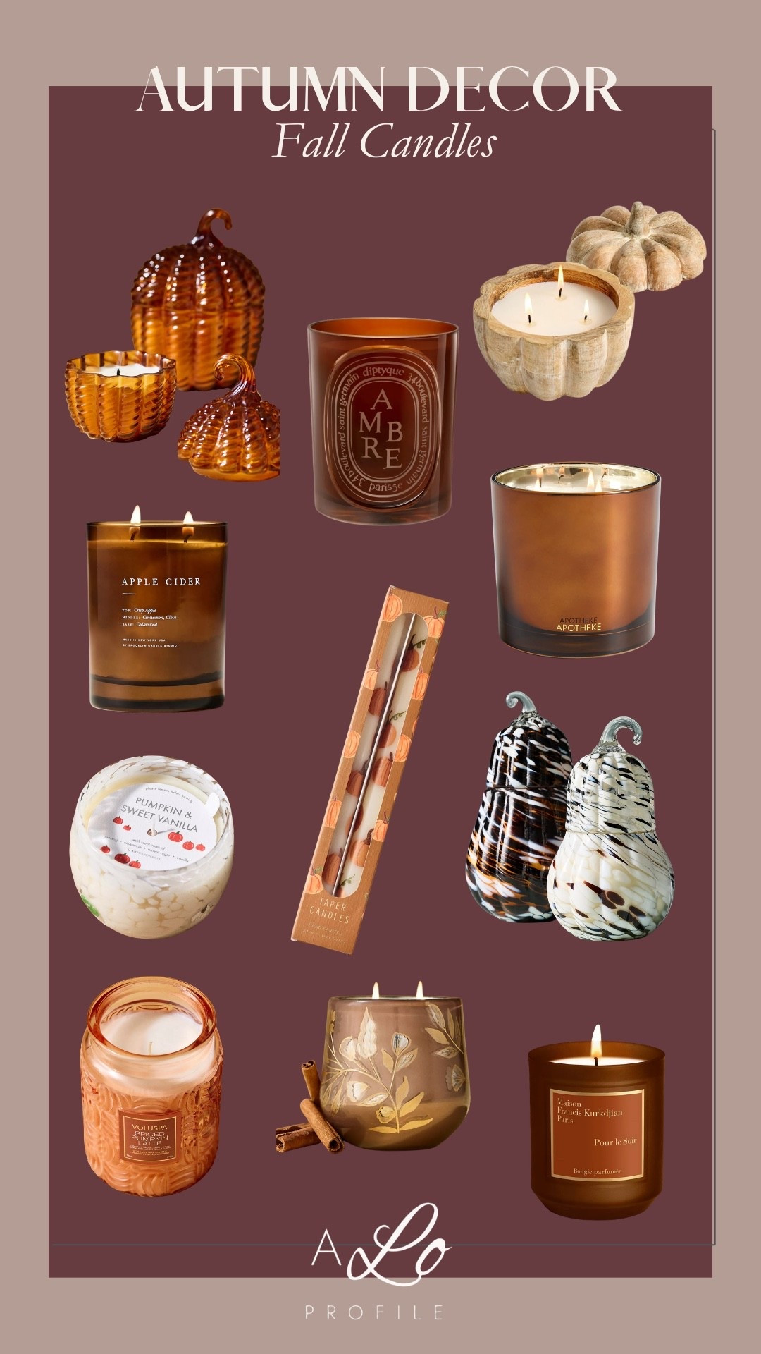 Autumn Decor: Fall Candles // home decor, fall decor, fall home decor, fall candles, fall home decor inspo, living room decor, fall bedroom decor, pumpkin decor, thanksgiving decor