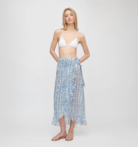 The Carlyle Skirt - Blue Corsica Paisley | Hill House Home US