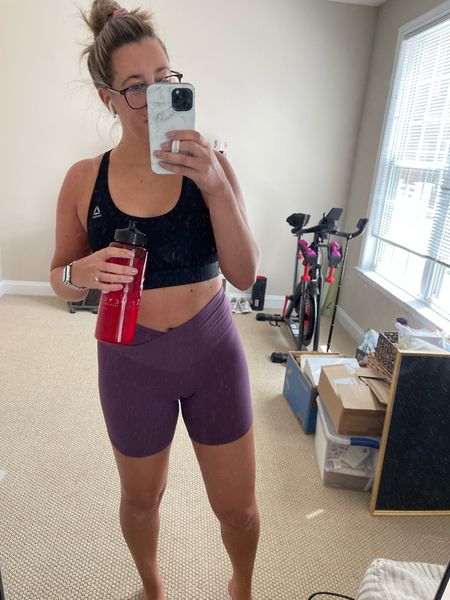 Biker shorts, workout outfit 

These biker shorts are like BUTTER! Cotton material so be aware 🥴, but I love these for everyday running around use! 

#LTKstyletip #LTKFind #LTKBacktoSchool