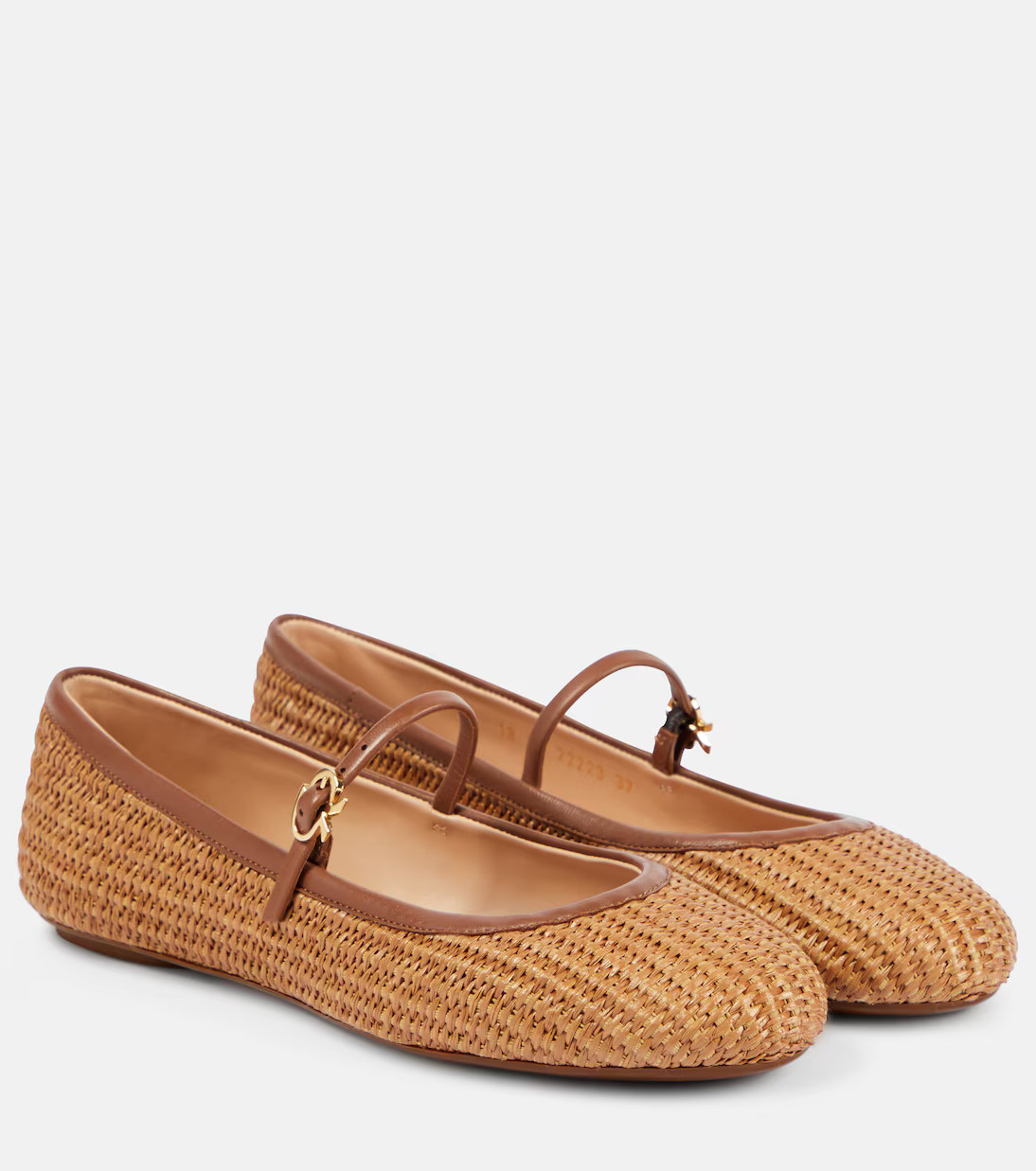 Carla raffia and leather ballet flats | Mytheresa (INTL)