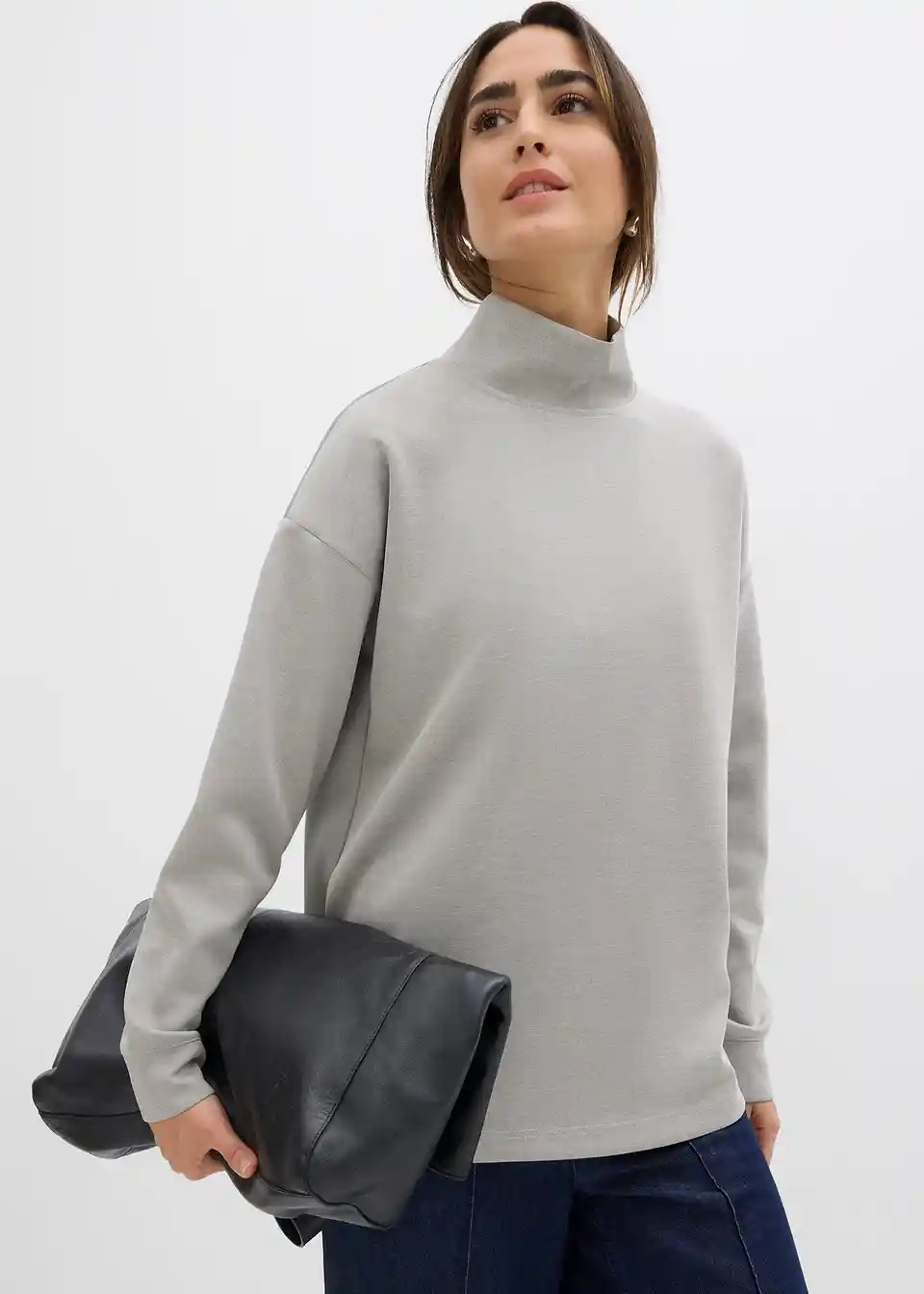 Scuba-Shirt mit Stehkragen | Bonprix DE