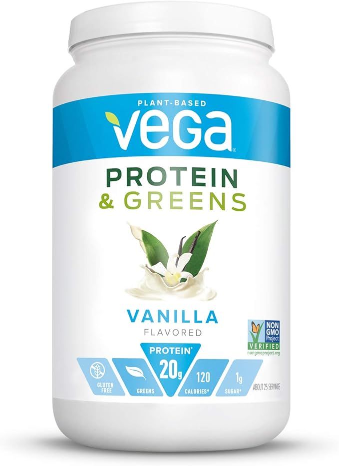 Vega Protein and Greens, Vanilla, Plant Based Protein Powder Plus Veggies - Vegan Protein Powder,... | Amazon (US)