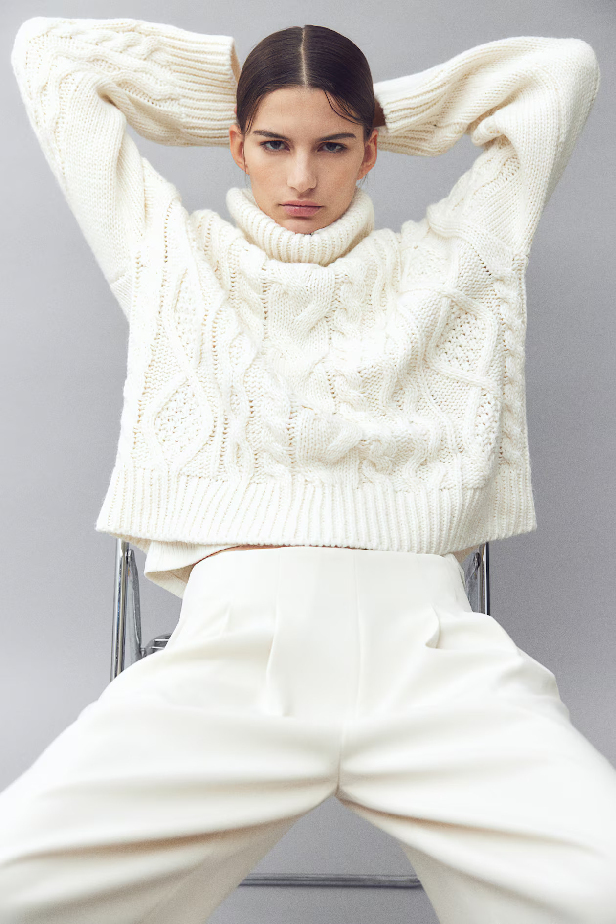 Cable-Knit Turtleneck Sweater | H&M (US + CA)