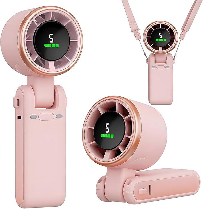 Portable Handheld Turbo Fan, 5 Gear Wind, Battery Operated, Up to 13 Working Hours Rechargeable F... | Amazon (US)
