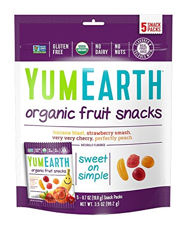 YumEarth Organic Fruit Snacks, 5 Snack Packs | Amazon (US)