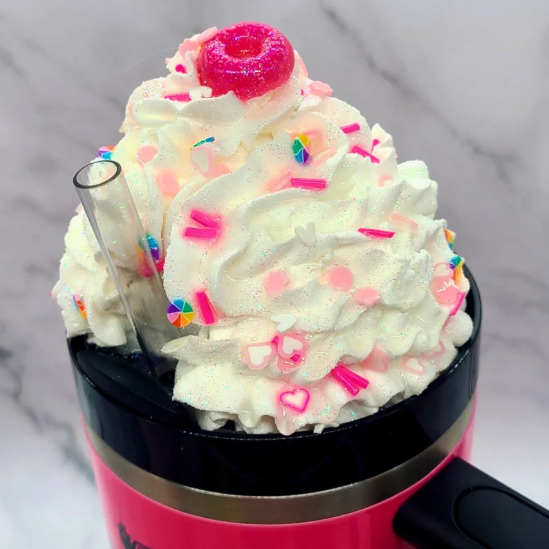 Whipped Topping Stanley Cup Accessoryunique Pink Sprinkles Whipped Topping 30/40oz Stanley Tumble... | Etsy (US)