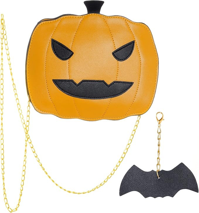 Amazon.com: Miayon Halloween Pumpkin Purse Pumpkin Shoulder Bag Crossbody Bag Bat Ornament Pumpki... | Amazon (US)