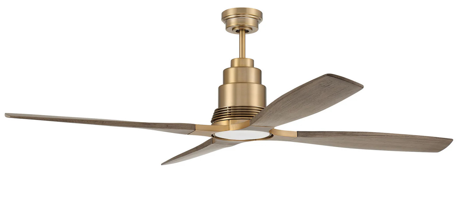 Ricasso 60"Ceiling Fan Satin Brass | Lighting Design