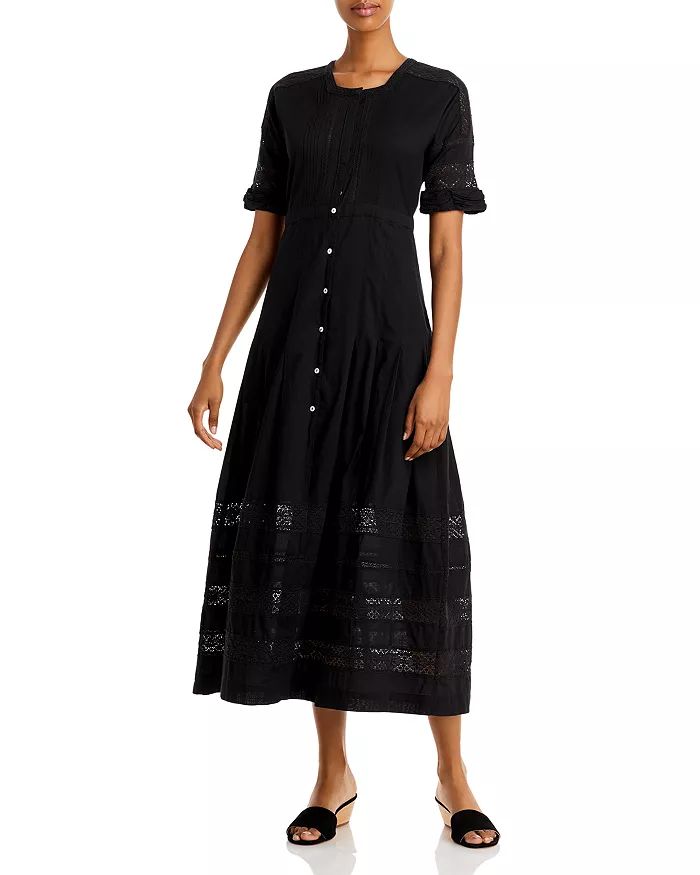 Edie Lace Short Sleeve Midi Shirt Dress | Bloomingdale's (US)