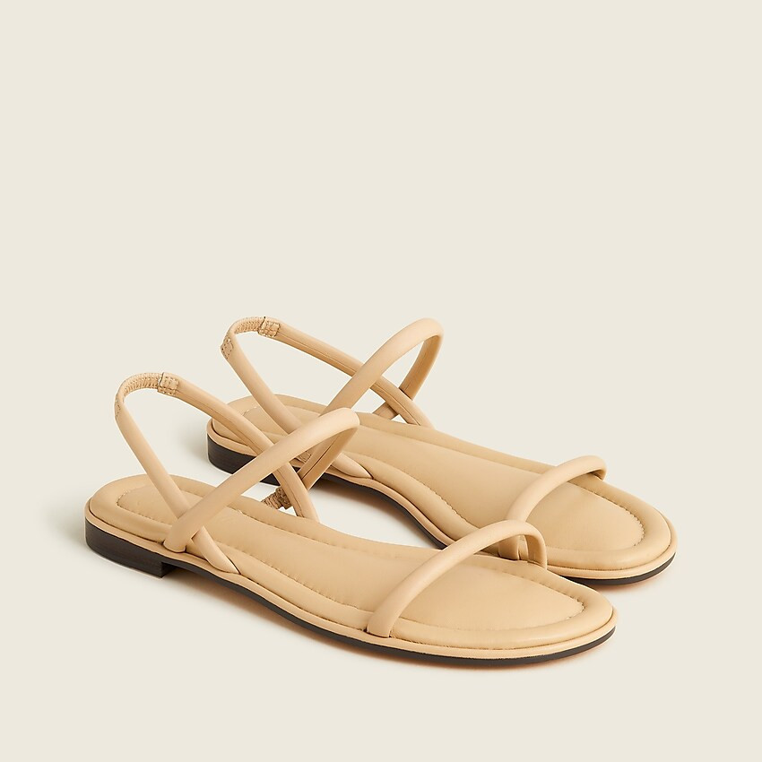 Menorca padded slingback sandals in leather | J. Crew US