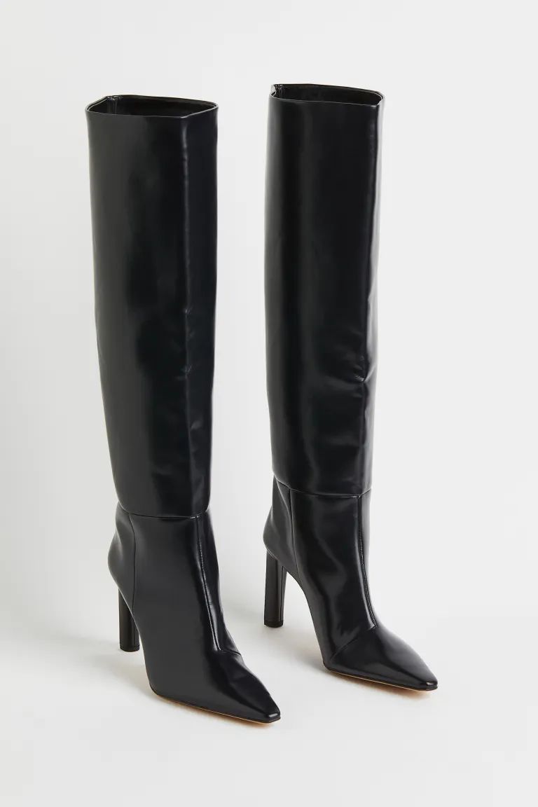 Knee-high heeled boots | H&M (UK, MY, IN, SG, PH, TW, HK)