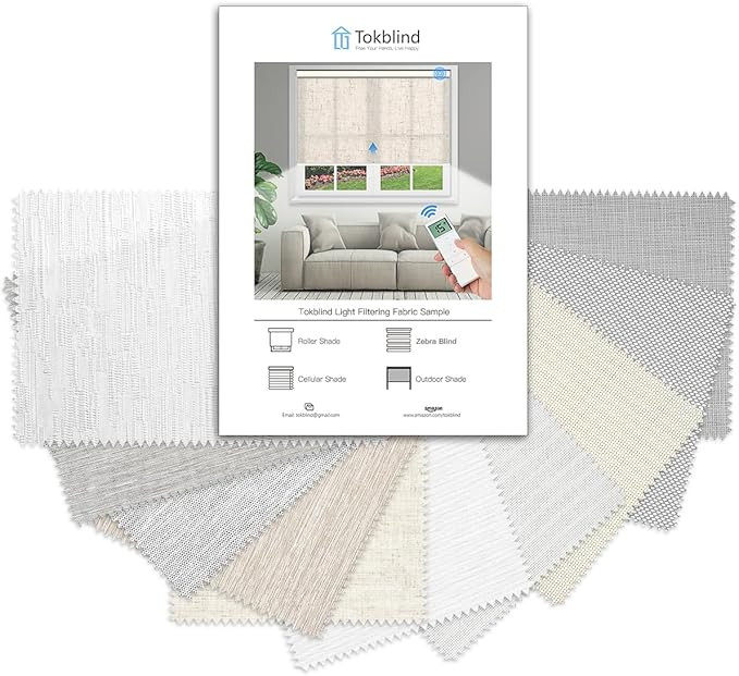 Light Filtering Roller Shade Fabric Sample | Amazon (US)