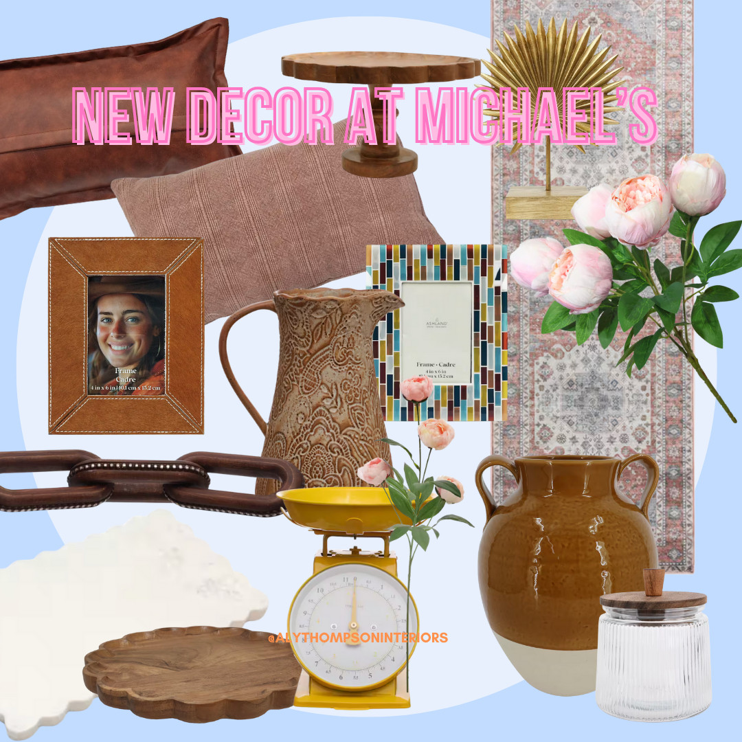 Home Decor | Spring Stems | Shelf Decor | Leather Pillow | Accent Pillows | Kitchen Scale | Scalloped Tray | Cake Stand | Flower Vase | Runner | Wooden Chain Decor 

 #LTKSeasonal #LTKHome #LTKSaleAlert